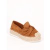 hnede semisove espadrilky na vysokej platforme damske SEZZ23CAMEL 1