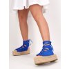 modre damske snurovacie sandale semisove na platforme OM5349blue 4