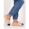 damske slamene espadrilky na platforme JEY6KHAKI 5