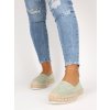 SEMIŠOVÉ DÁMSKE ESPADRILKY NA PLATFORME ZELENÉ