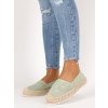 SEMIŠOVÉ DÁMSKE ESPADRILKY NA PLATFORME ZELENÉ