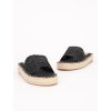 cierne slamene slapky na platforme T353Black 2
