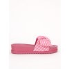 ruzove damske gumene slapky pasikave TCYS 16FUSHIA 1
