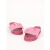 ruzove damske gumene slapky pasikave TCYS 16FUSHIA 2