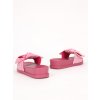 ruzove damske gumene slapky pasikave TCYS 16FUSHIA 3
