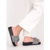 cierne damske gumene slapky pasikave TCYS 16BLACK 5
