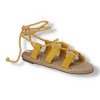 zlte damske semisove sandale snurovacie OM5353-8 YELLOW 2
