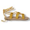 zlte damske semisove sandale snurovacie OM5353 8 YELLOW 1