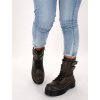 ARMY ZELENÉ DÁMSKE KOŽENÉ WORKERY NA PLATFORME XX-02