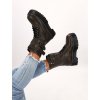 ARMY ZELENÉ DÁMSKE KOŽENÉ WORKERY NA PLATFORME XX-02