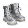 strieborne leskle damske snehule 203003 SILVERY 2