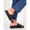 cierne damske slapky na platforme YES6914 3BLACK 4