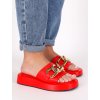 cervene slapky na platforme YES6916RED 3