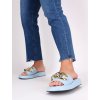 modre damske slapky na platforme YES6916BLUE 6