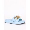 modre damske slapky na platforme YES6916BLUE 1