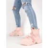 ruzove clenkove damske tenisky so zapinanim na zips 205082pink 5