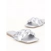 strieborne nizke slapky damske SS101SILVER 2