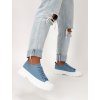 damske platenne tenisky modre AB110 JEANS 6
