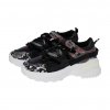 cierne damske tenisky na platforme so snurkami la61black 7