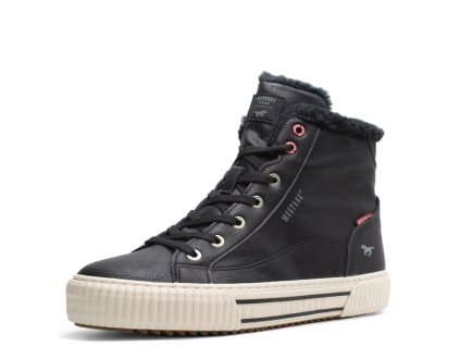 DÁMSKÉ KOTNÍKOVÉ BOTY MUSTANG 1442-601-9 ČERNÁ