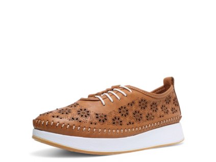 DÁMSKÉ POLOBOTKY KLOP 014-24077 HNĚDÁ