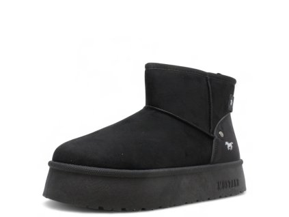 DÁMSKÉ KOTNÍKOVÉ BOTY MUSTANG 15M0202001 ČERNÁ