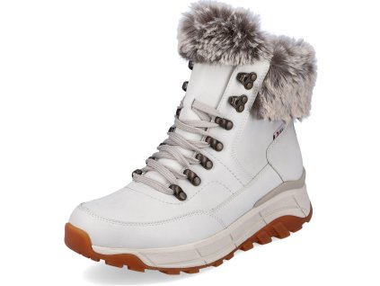 DÁMSKÉ KOTNÍKOVÉ BOTY RIEKER W0063-80 BÍLÁ