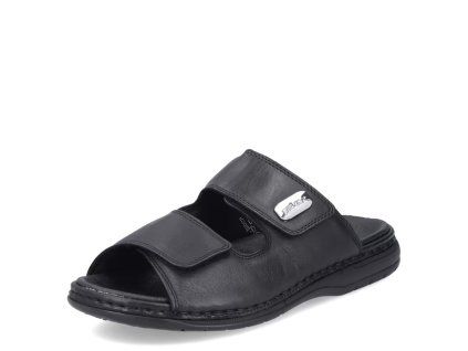 PÁNSKÉ PANTOFLE RIEKER 25590-00 ČERNÁ