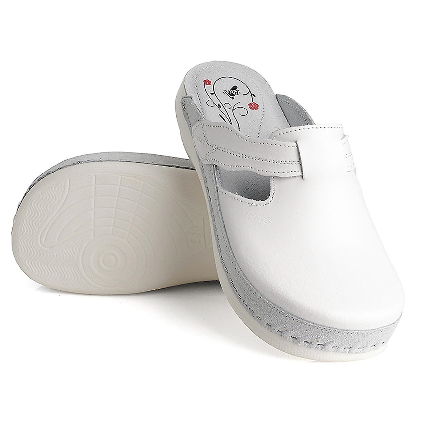 DÁMSKÉ PANTOFLE BATZ FLOWER BÍLÁ Barva: BÍLÁ