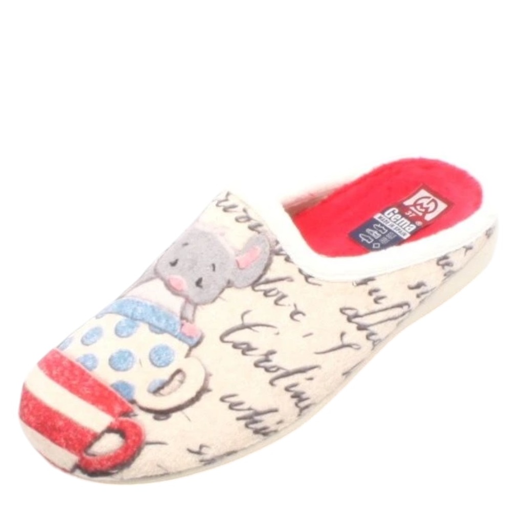 DÁMSKÉ PANTOFLE GEMA 5043 021 BÉŽOVÁ Barva: BÉŽOVÁ