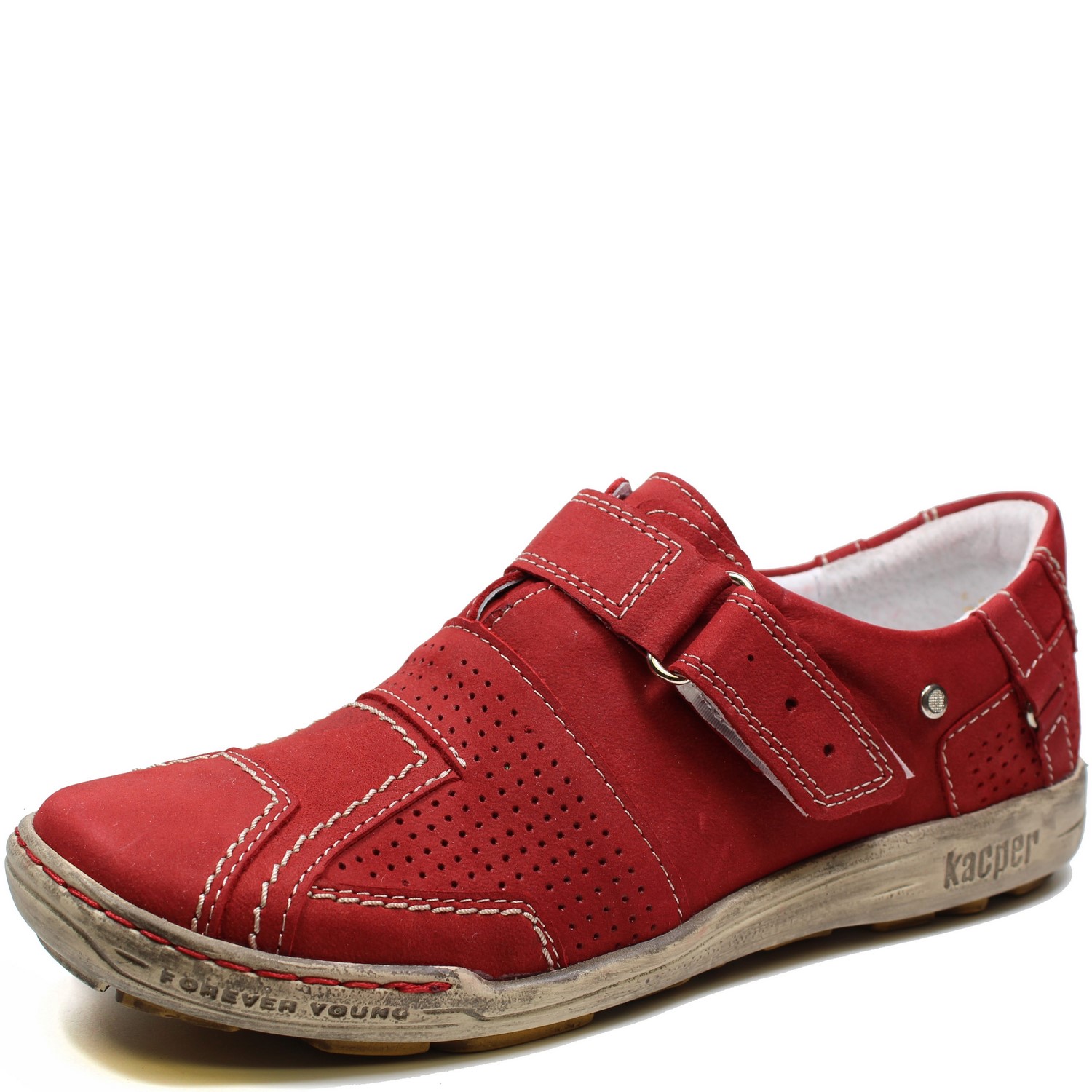 DÁMSKÉ POLOBOTKY KACPER 2 4324 181+181+181 ČERVENÁ Barva: Černá