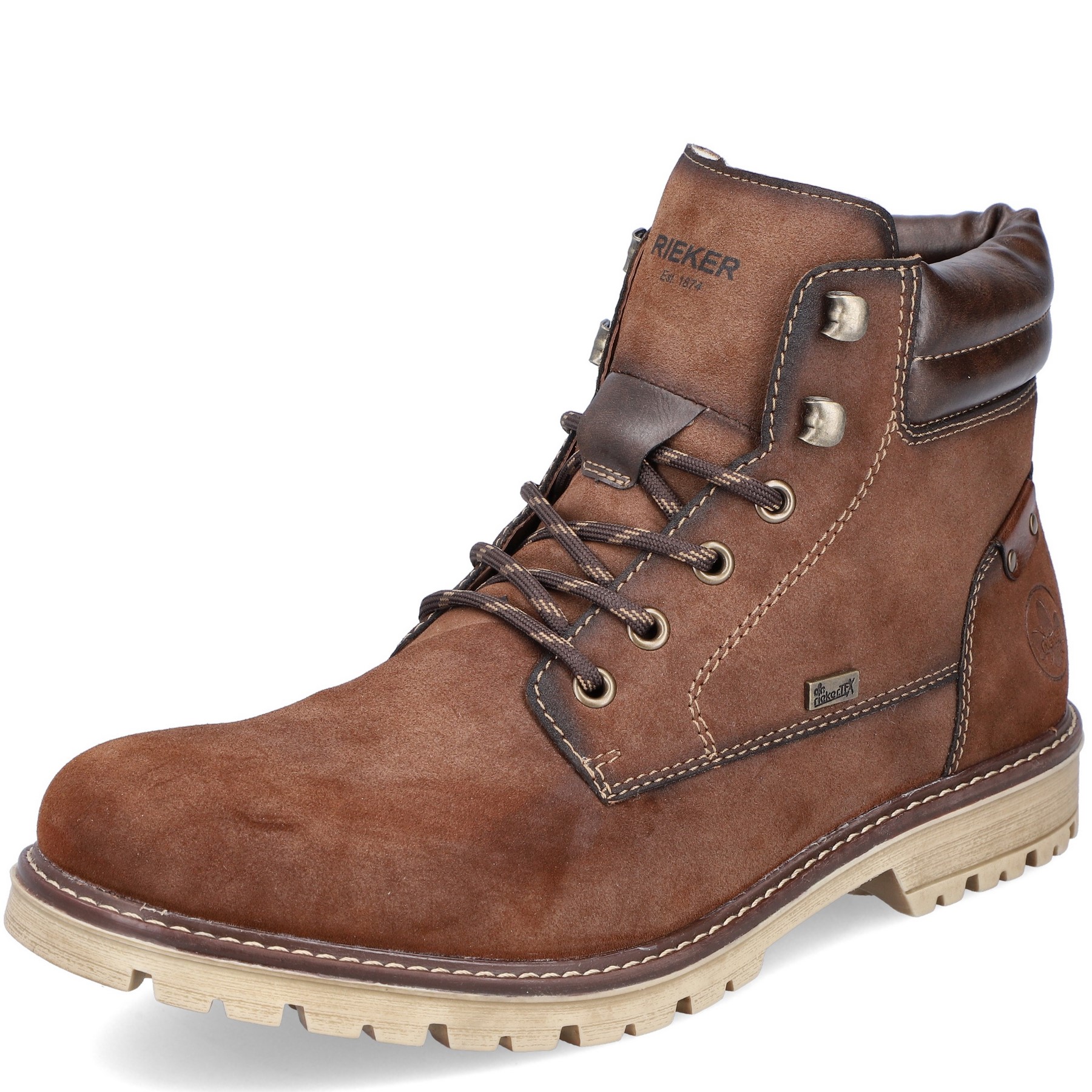 PÁNSKÉ KOTNÍKOVÉ BOTY RIEKER F3650-24 HNĚDÁ Barva: HNĚDÁ
