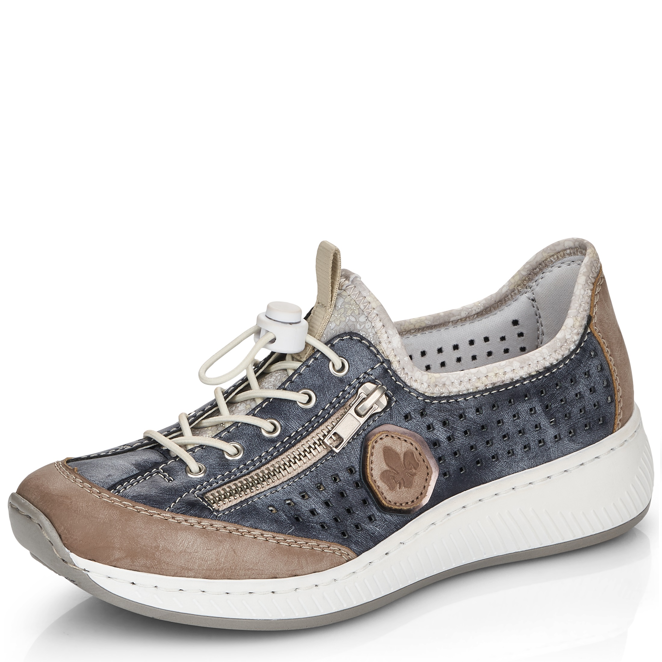 DÁMSKÉ POLOBOTKY RIEKER N5596-14 MODRÁ Barva: MODRÁ, Velikost: 38