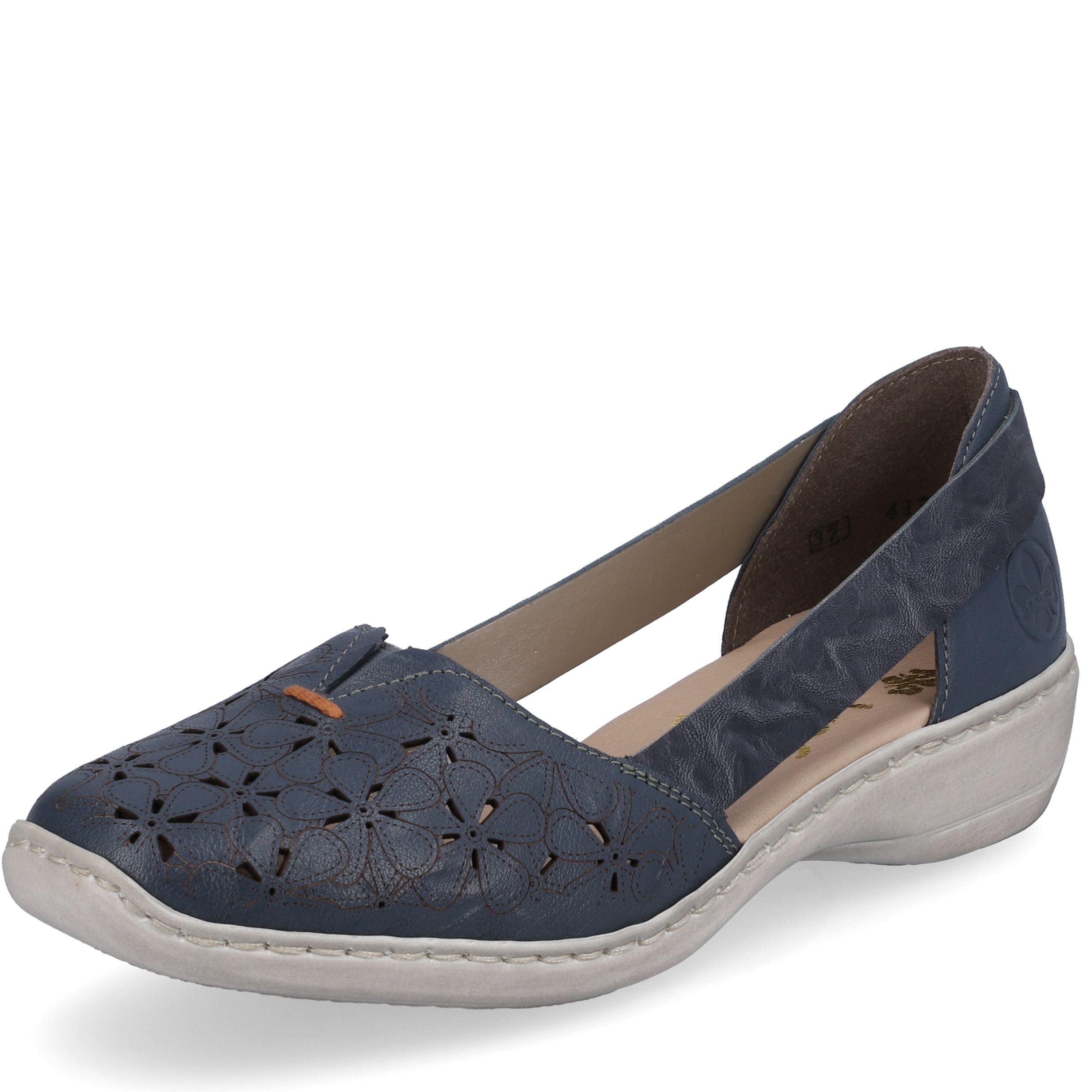 DÁMSKÉ POLOBOTKY RIEKER 41356-12 MODRÁ Barva: MODRÁ, Velikost: 38