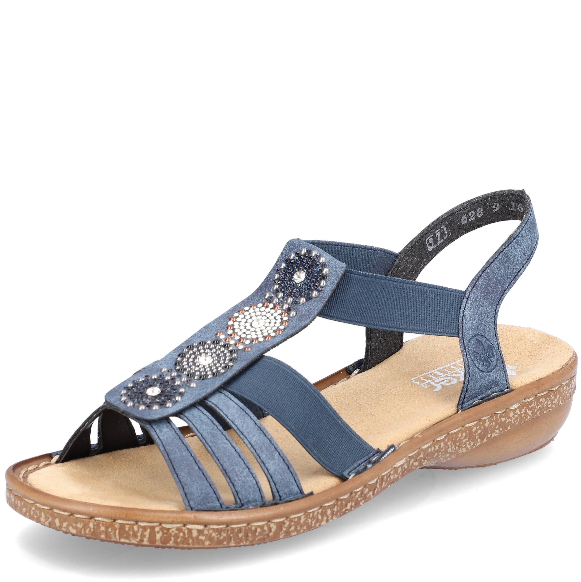 DÁMSKÉ SANDÁLY RIEKER 628G9 16 MODRÁ Barva: MODRÁ