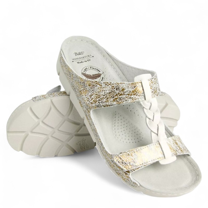 DÁMSKÉ PANTOFLE BATZ BORI STONE ZLATÁ Barva: ZLATÁ