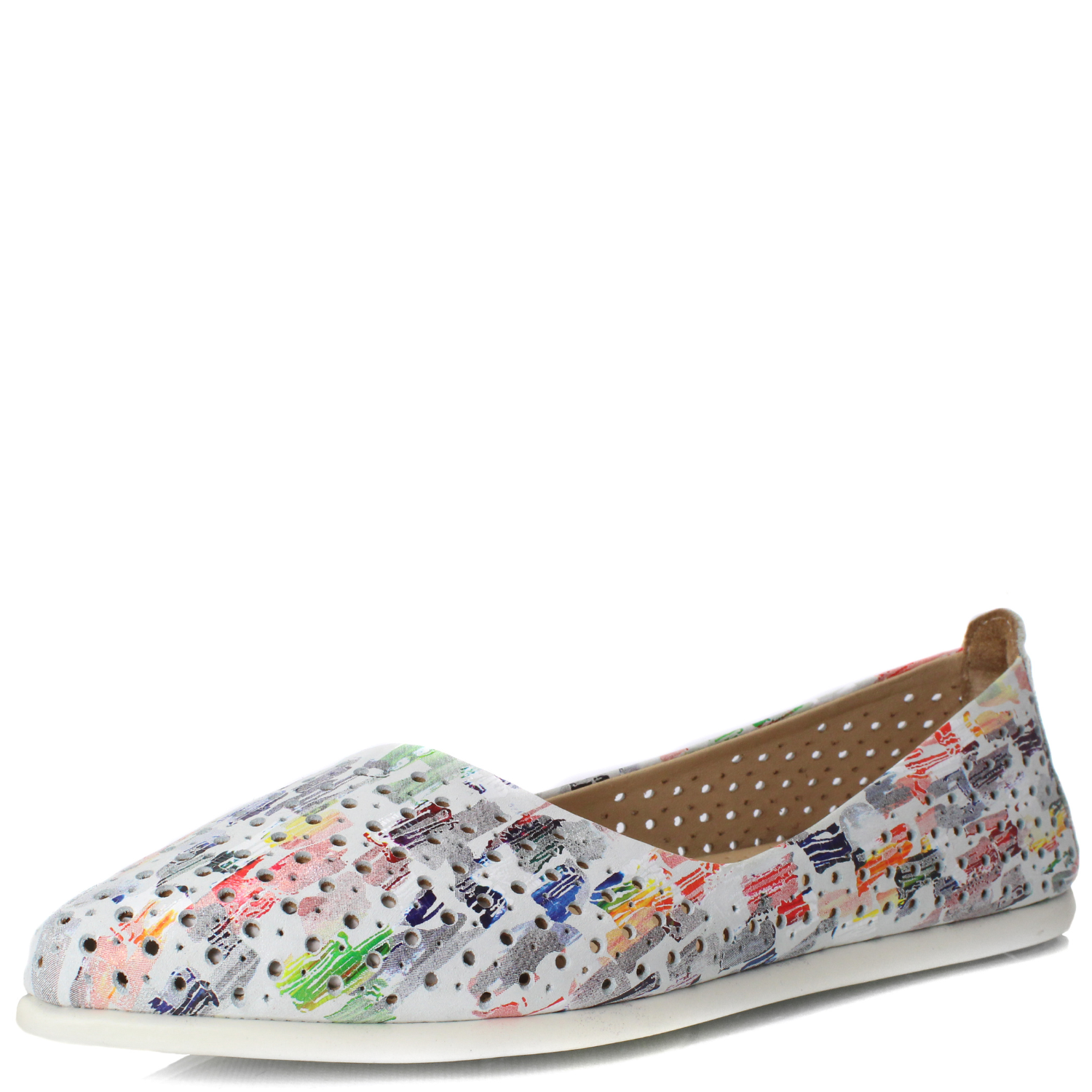 DÁMSKÉ BALERÍNY WILD 158 515IWHITE PRINT BÍLÁ Barva: BÍLÁ