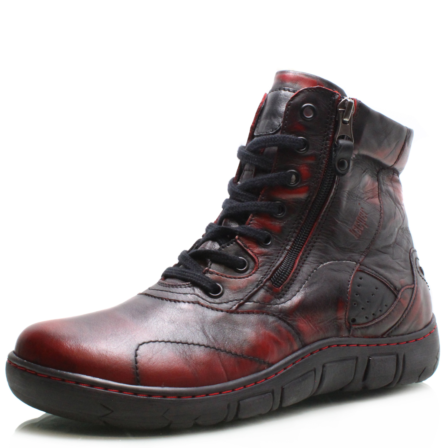 DÁMSKÉ KOTNÍKOVÉ BOTY KACPER 4 0595 311+217+BSF BORDOVÁ Barva: BORDOVÁ