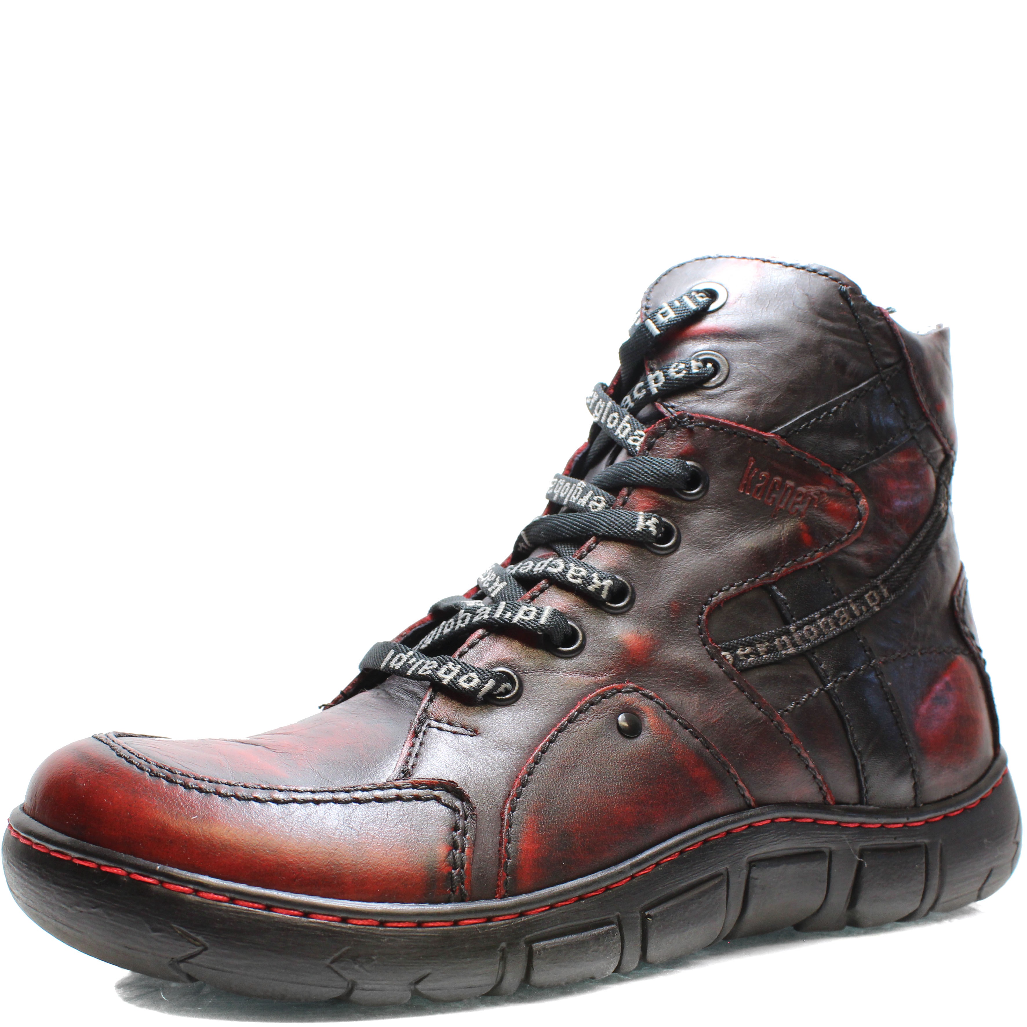 DÁMSKÉ KOTNÍKOVÉ BOTY KACPER 4 0226 311+311+217 BORDOVÁ Barva: BORDOVÁ