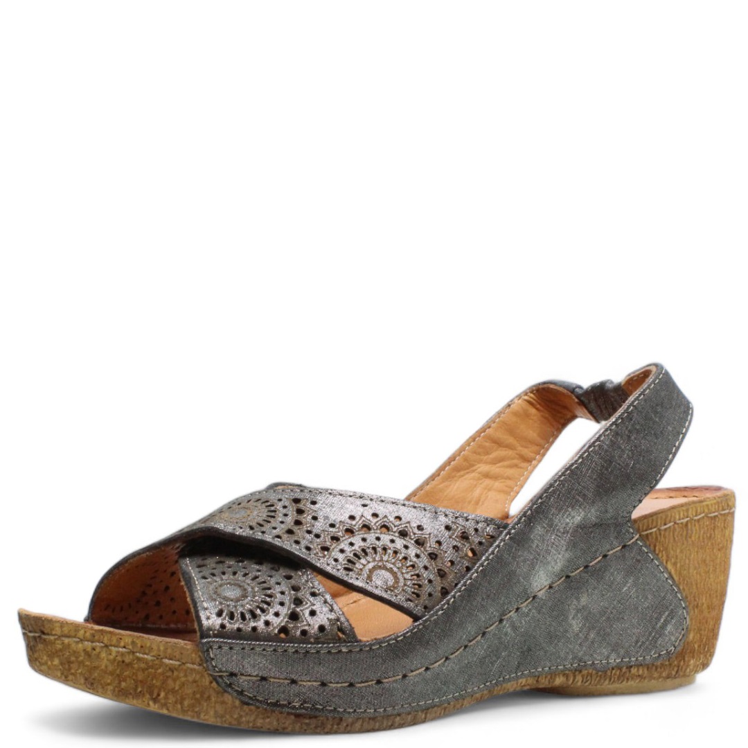 IBERIUS DÁMSKÉ SANDÁLY KARYOKA 2242 722GREY ŠEDÁ Barva: Šedá