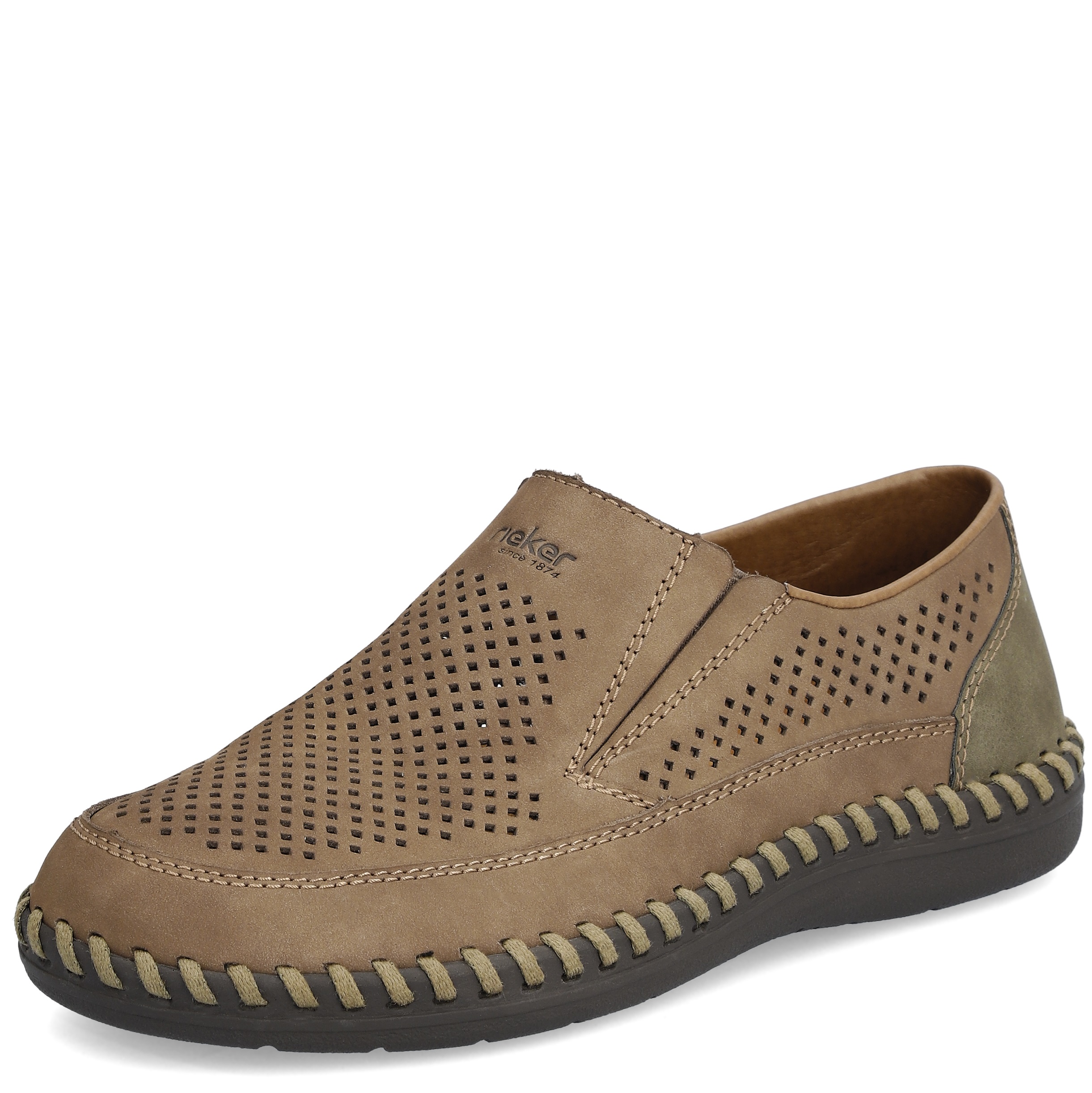 PÁNSKÉ POLOBOTKY RIEKER B2464-25 HNĚDÁ Barva: HNĚDÁ