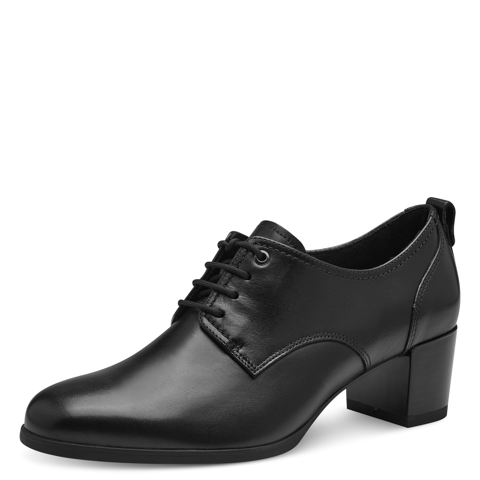 Tamaris dámské kožené polobotky - černé - 39