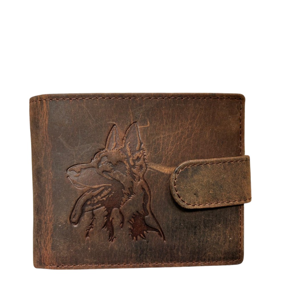 JUNI PÁNSKÁ PENĚŽENKA DM122R 032 RUST DOG HNĚDÁ Barva: HNĚDÁ