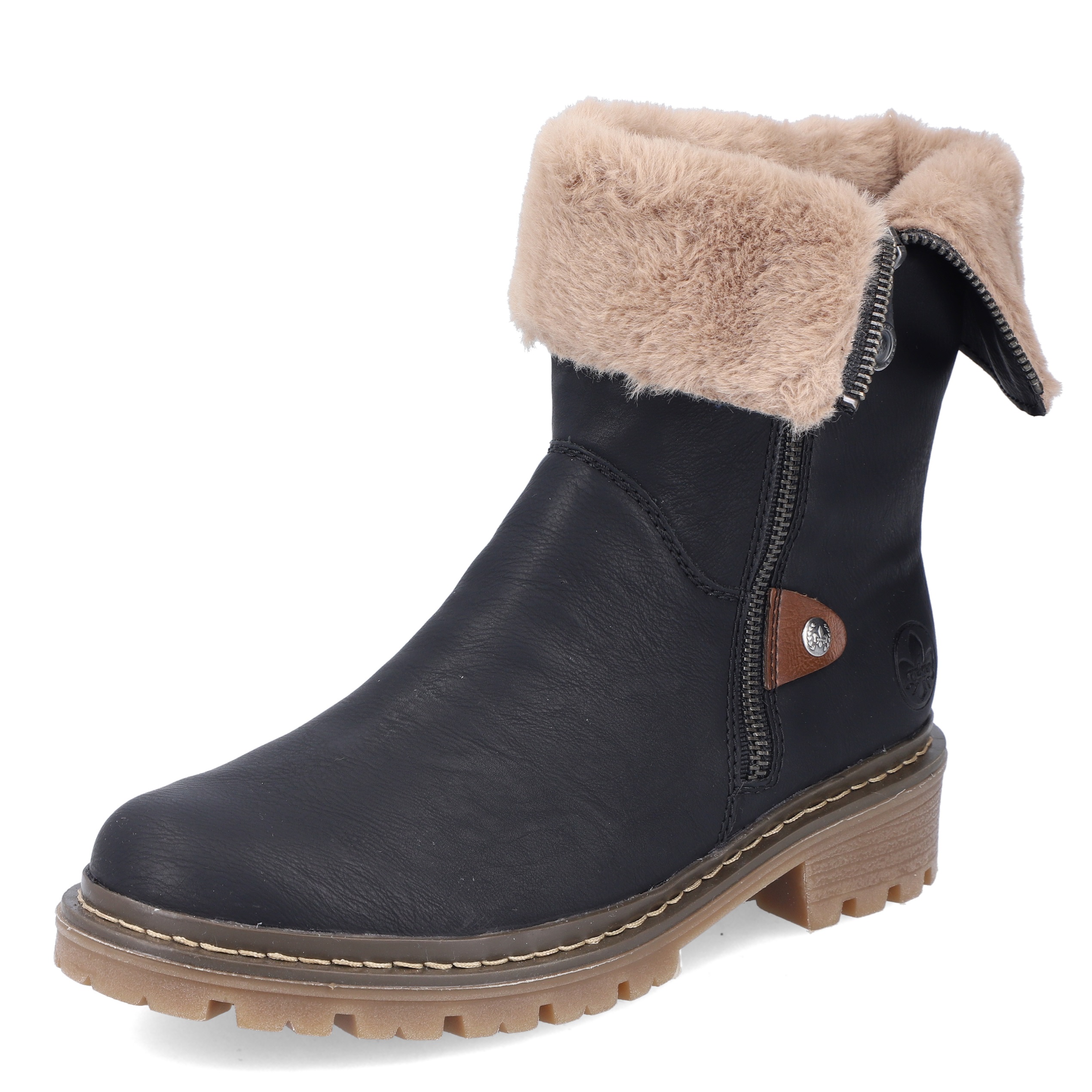 DÁMSKÉ KOTNÍKOVÉ BOTY RIEKER Y0463 00 ČERNÁ Barva: Černá koupíte na Obujtese.cz