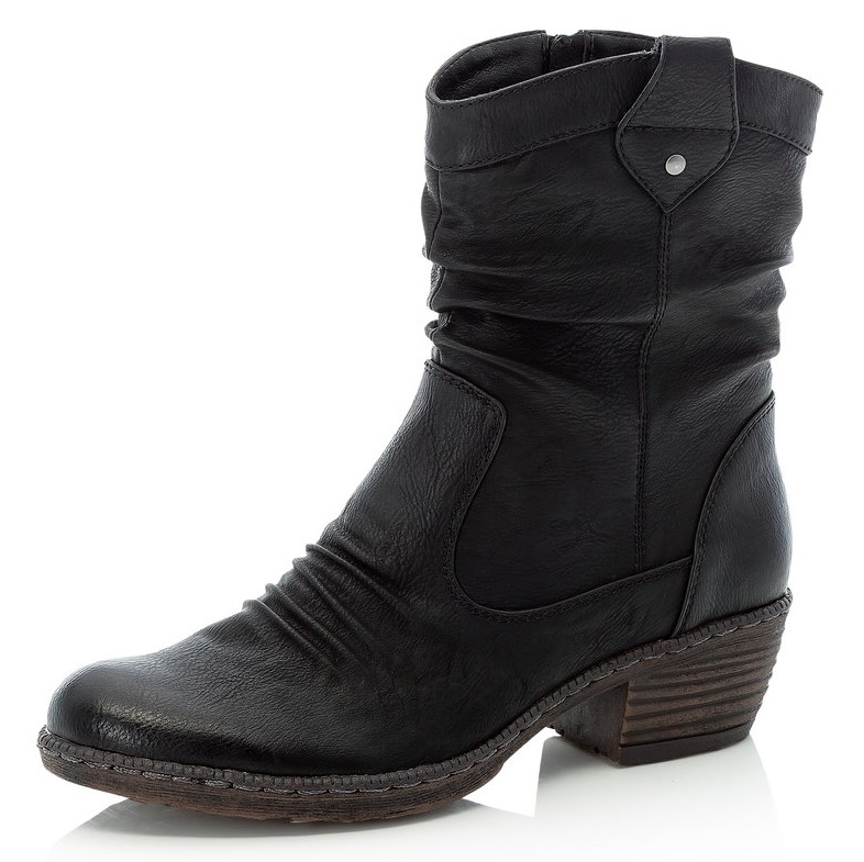 DÁMSKÉ KOTNÍKOVÉ BOTY RIEKER Y0463 00 ČERNÁ Barva: Černá koupíte na Obujtese.cz