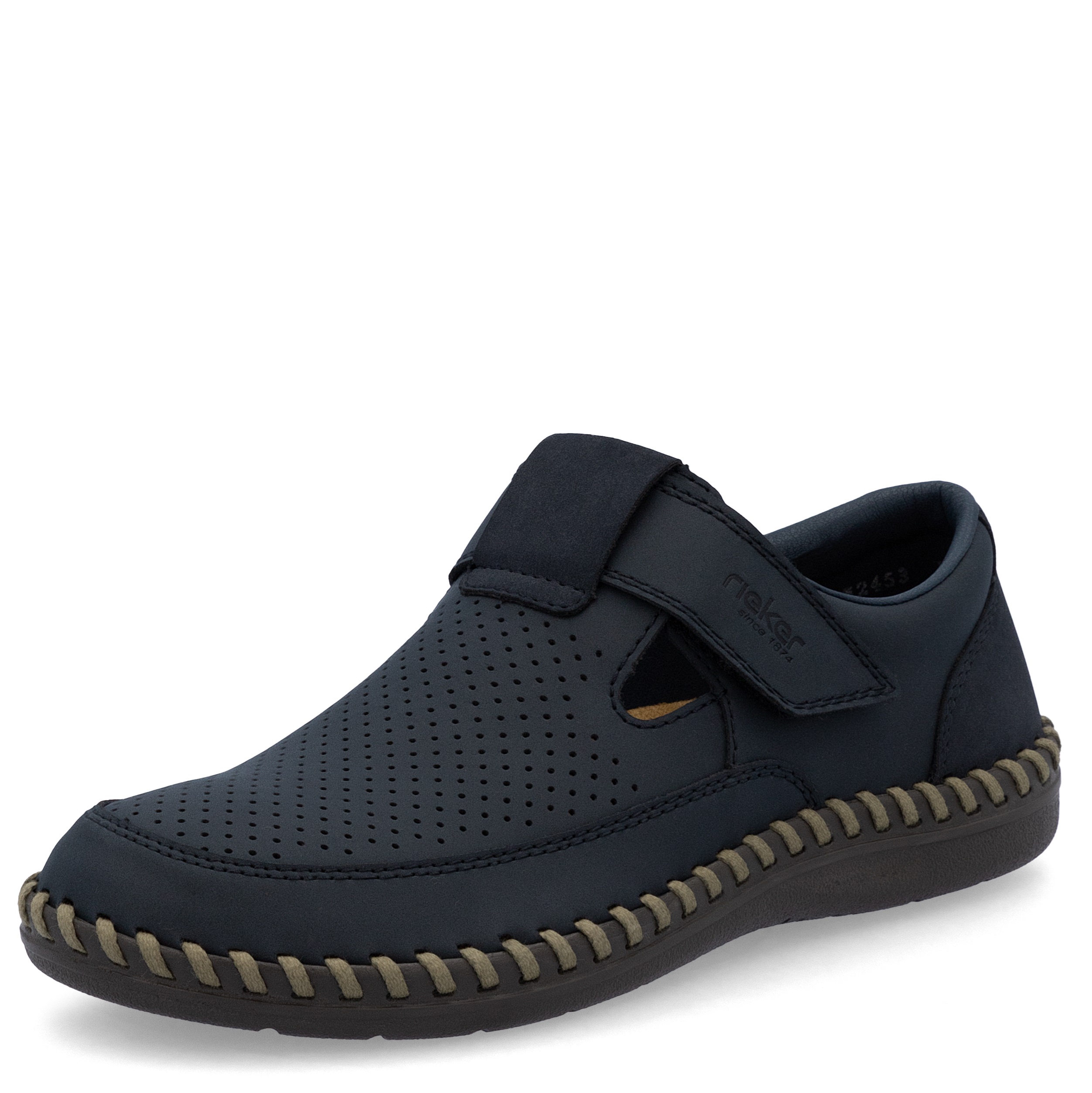 PÁNSKÉ POLOBOTKY RIEKER B6720 14 MODRÁ Barva: MODRÁ