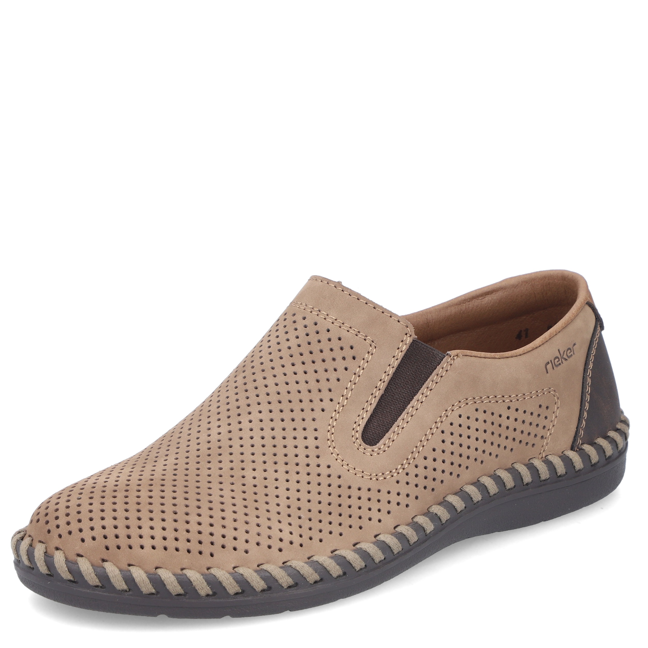 PÁNSKÉ POLOBOTKY RIEKER B2460-25 HNĚDÁ Barva: HNĚDÁ