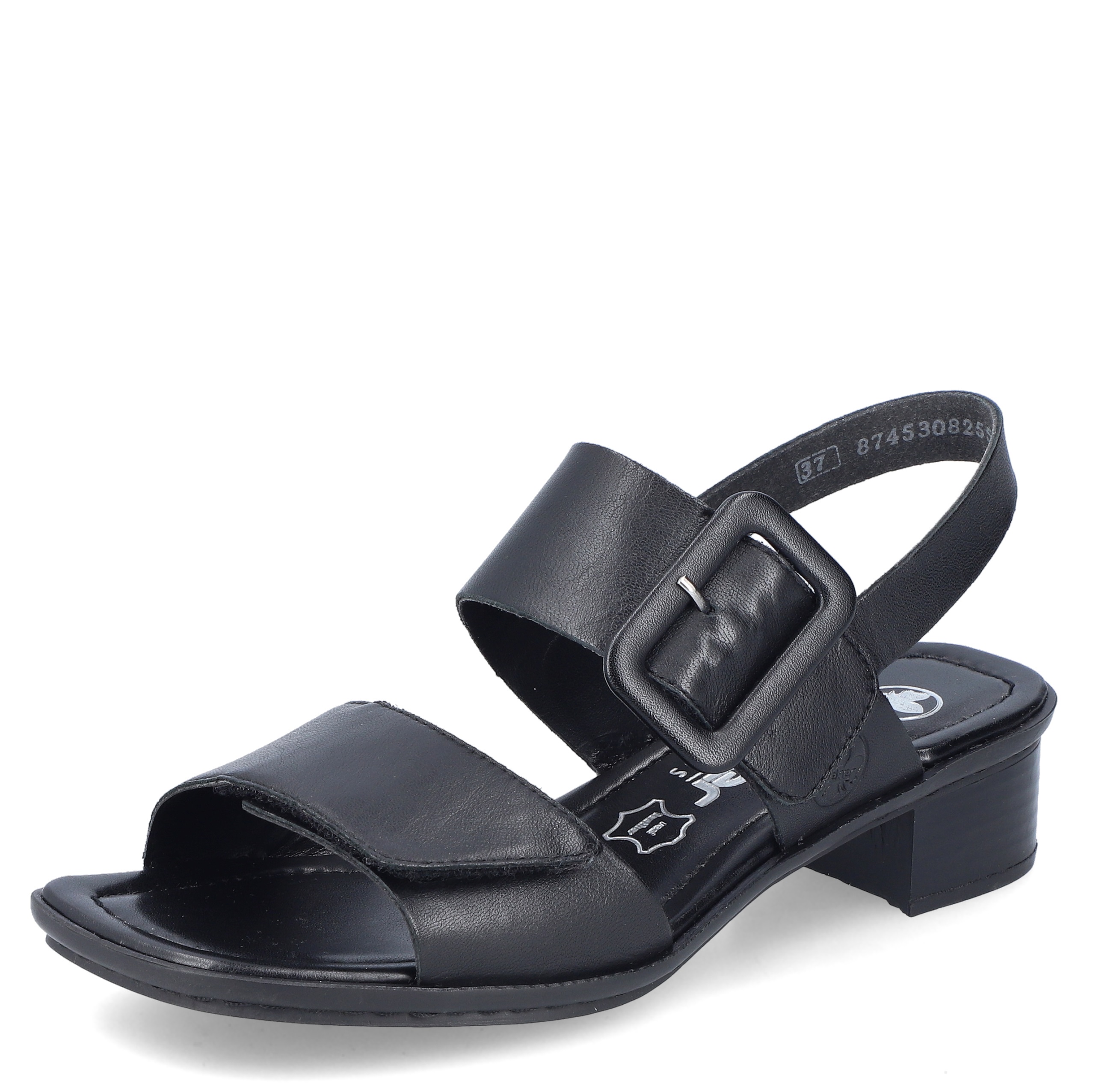 Levně DÁMSKÉ SANDÁLY RIEKER 62663-01 ČERNÁ Barva: ČERNÁ