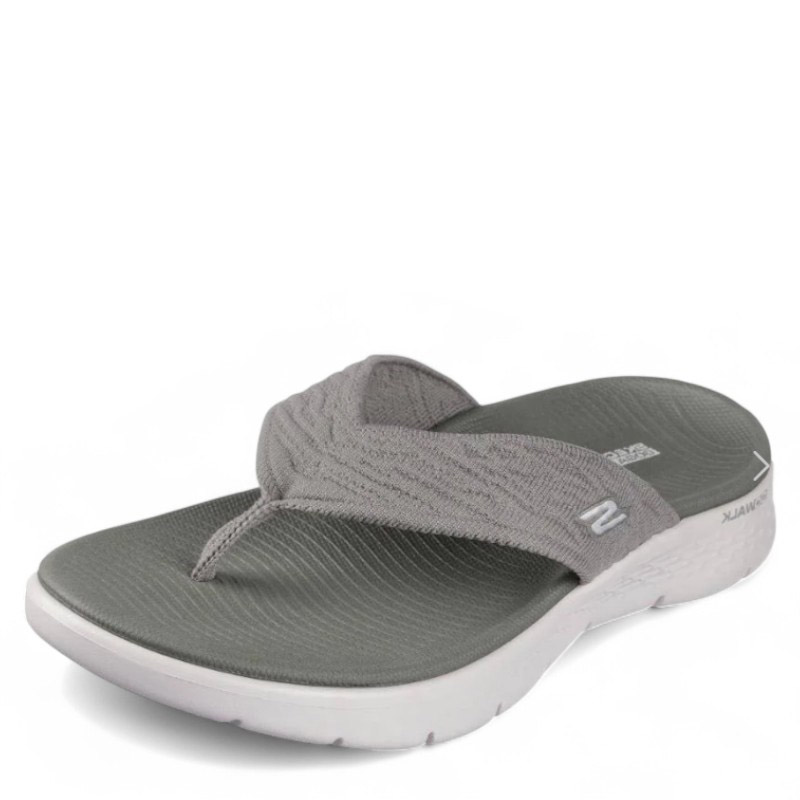 Levně DÁMSKÉ ŽABKY SKECHERS 141404 ŠEDÁ Barva: ŠEDÁ