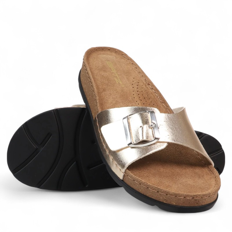 DÁMSKÉ PANTOFLE BATZ IBIZA ZLATÁ GOLD Barva: ZLATÁ